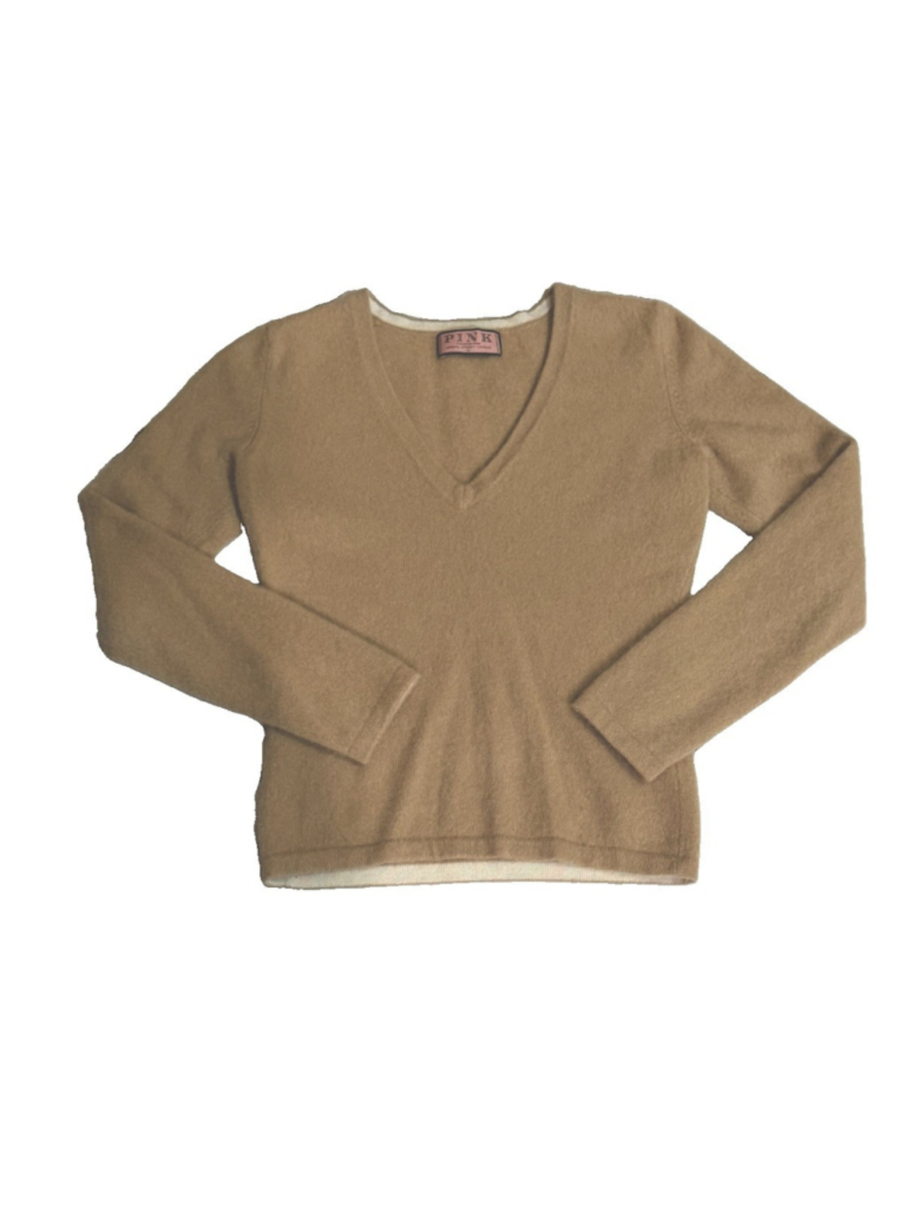 THOMAS PINK 100% CASHMERE V- NECK WOMENS SWAETER SIZE SMALL